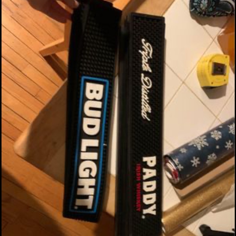 Bar mats - Budlight and Paddy Irish Whisky